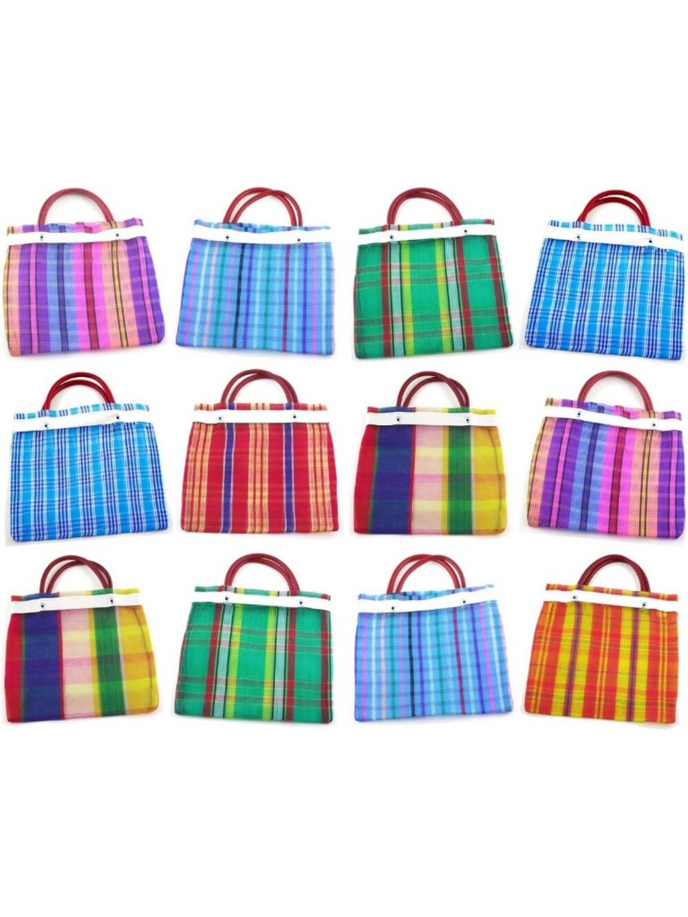 24 Pcs Mini Mexican Tote Bags - Colorful 7.5” Mercado Candy Bags, High-Quality